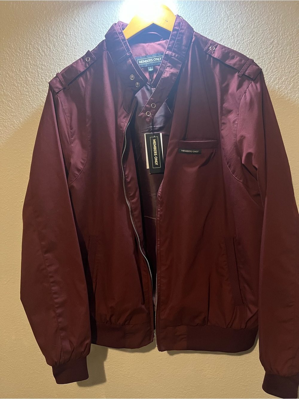 Members Only Maroon Bomber Jacket- Men’s